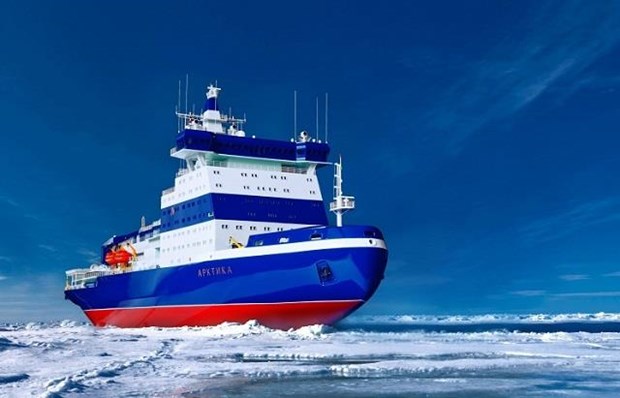 Tàu phá băng chạy bằng năng lượng hạt nhân lớn nhất thế giới khởi hành tới Bắc Cực