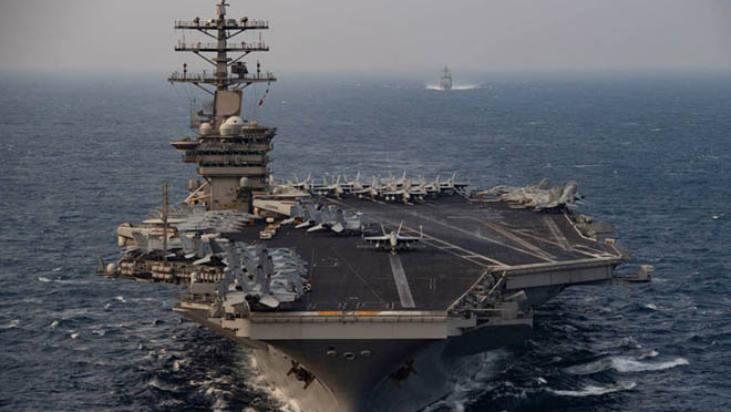 Mỹ đưa tàu sân bay đến sát Iran giữa lúc căng thẳng