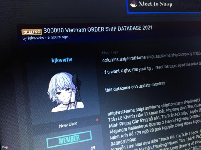 Thông tin cá nhân của khoảng 300.000 người dùng Việt Nam bị rao bán