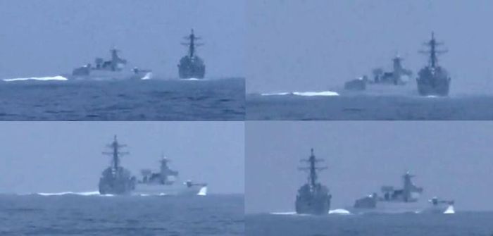 Tàu chiến Mỹ - Trung Quốc suýt xảy va chạm ở eo biển Đài Loan