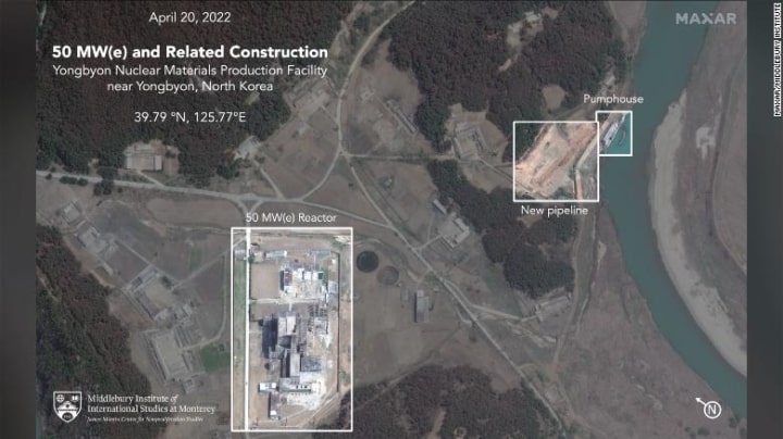 Hé lộ hình ảnh mới cho thấy Triều Tiên xây dựng lò phản ứng hạt nhân