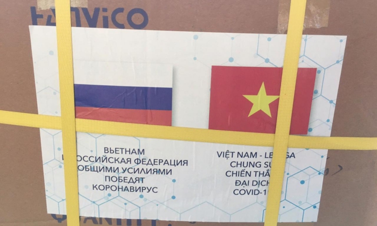 Việt Nam trợ giúp nhân đạo 8,5 tấn hàng vật tư y tế cho Nga