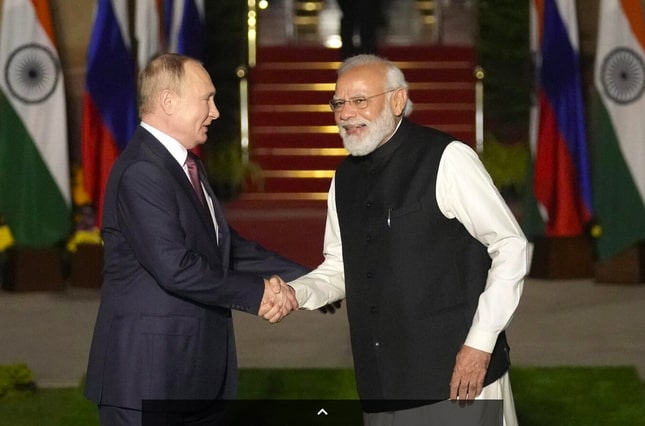 Tổng thống Nga Putin chúc mừng Thủ tướng Ấn Độ Modi