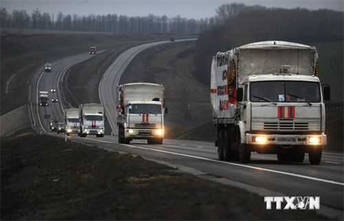 Đoàn xe viện trợ nhân đạo thứ 7 của Nga đến miền Đông Ukraine
