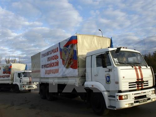 Xe viện trợ nhân đạo của Nga tiếp tục tới miền Đông Ukraine