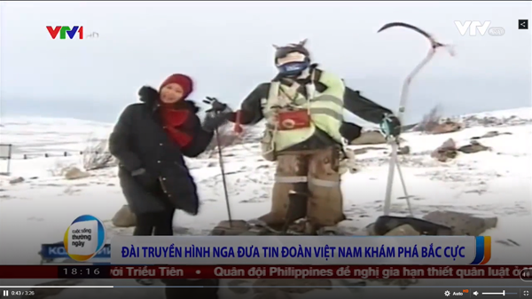 Đài Truyền hình Nga đưa tin đoàn Việt Nam phát triển du lịch tại Bắc Cực