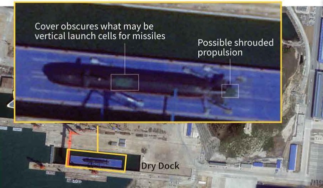 Hình ảnh vệ tinh hé lộ tàu ngầm mới của Trung Quốc?